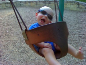 hank-swings Hank swings in a "big" swing