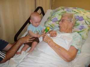 maraca Hank shares his maraca with Granny