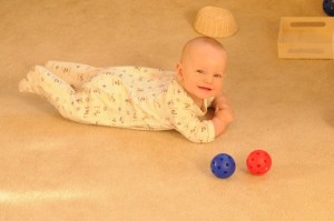 ball Hank loves taking every toy out of its basket...