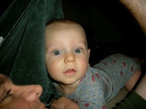 under-blanket peek-a-boo!
