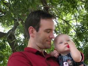 with-dad-under-the-pecan Tyler played under this same pecan tree when he was a little boy