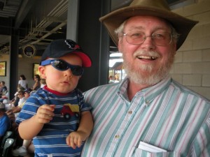 grandpa at game with Grandpa at the game